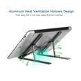 thumbnail image 3 of Mistaha Laptop Stand Adjustable Portable Computer Riser Tablet Elevator for Desk Cooling Aluminum Ventilated Notebook Holder Compatible with 10-17in PC Fully Collapsible, 3 of 8
