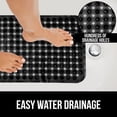 thumbnail image 5 of YANLAN Shower and Bath Mat 35x16inch Machine Washable Bathtub Mats Extra Large Tub Mat Drain Holes and Suction Cups to Keep Floor Clean, Soft on Feet (Black transparent), 5 of 8