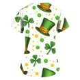 thumbnail image 5 of Gamivast Plus Size Womens Scrubs Green Clover V-Neck Short Sleeve Body Scrubs Quick-Dry Scrubs Shirts with Pockets St Patricks Day Printed Scrub Tops Shirt, 5 of 5