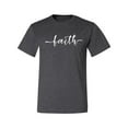 thumbnail image 2 of Classic Cursive Christian Faith Quote Inspirational/Christian Men's Graphic T-Shirt, Heather Black, 5XL, 2 of 3