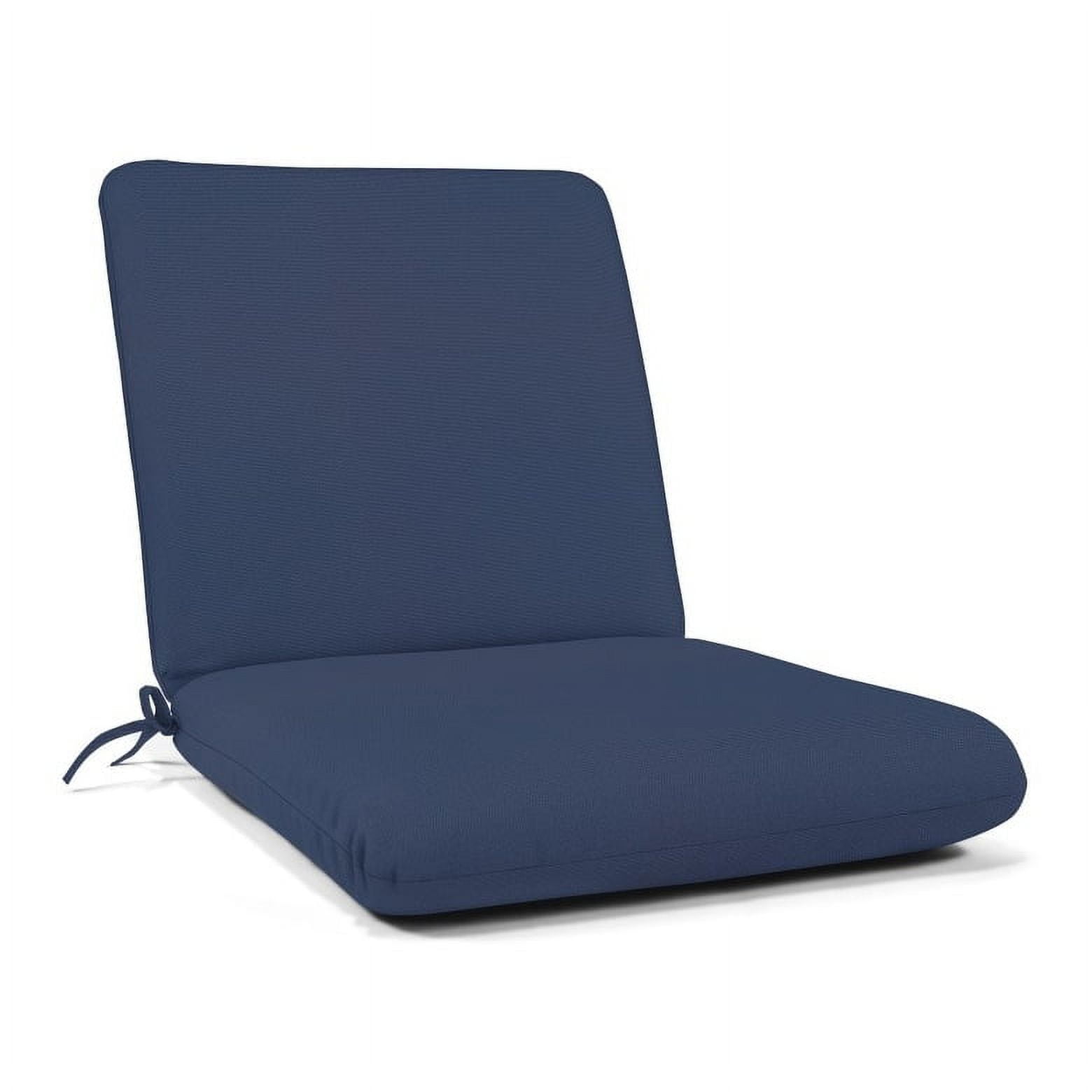 Outdoor Sunbrella Seat/Back Cushion Sand & Stable Fabric: Canvas Navy Sunbrella Canvas