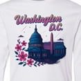 thumbnail image 4 of Inktastic Washington D.c. Skyline Cherry Blossoms Long Sleeve Youth T-Shirt, 4 of 5