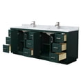 thumbnail image 3 of Wyndham Collection Miranda 84" Plywood Double Bathroom Vanity in Nickel/Green, 3 of 6