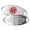 Red Filigree | Impact Engraving, variant on MedicEngraved Stainless Steel Custom Medical Alert Bracelet - 5mm Curb Link