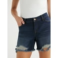 thumbnail image 4 of Sofia Jeans Women's Lila Mid Rise Destructed Hem Shorts, 5" Inseam, Sizes 2-20, 4 of 6