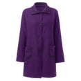 thumbnail image 6 of CILENON Women's Fashion Women's Coat Casual Design Sense Stand Collar Solid Color Coat (Purple,XXXL), 6 of 7