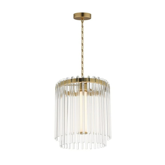 38421CLNAB Maxim Lighting Jolie - 13W 1 LED Pendant-12.75 Inch Tall and 11.25 Inch Wide-Natural Aged Brass Finish