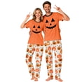 thumbnail image 5 of Grblisyd Halloween Matching Family Pajamas Set Cute Cartoon Graphic Print Mommy and Me Matching Outfits Soft Nightwear for Family, 5 of 7