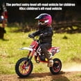 thumbnail image 7 of [US Fast Arrival] 49cc Kids Dirt Bike 2-Stroke - Mini Motorcycle with Front Rear Disc Brakes, Gas Dirt Bikes with Speeds up to 25 MPH, Off-Road Tires, Shock Absorption, Dirtbikes for Kids, 7 of 7
