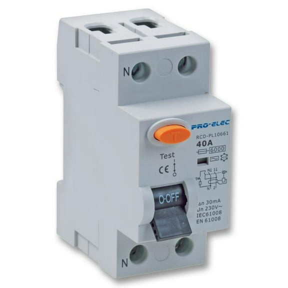 PRO ELEC - 40A Double Pole RCD