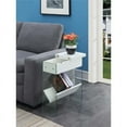 thumbnail image 2 of Convenience Concepts SoHo Flip Top End Table with Charging Station and Shelf, White, 2 of 3