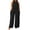 Black, variant on Plus Size Womens Casual Sleeveless Loose Solid Jumpsuits Baggy Stretchy Long Pant Romper Overalls With Pockets