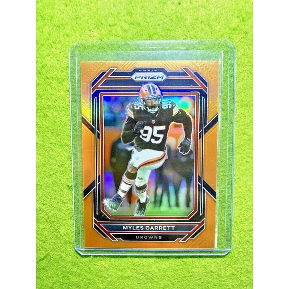 Myles Garrett ORANGE PRIZM #/249 SP CARD JERSEY #95 CLE BROWNS 2022 Panini Prizm