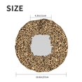 thumbnail image 3 of Leopard print brown Shower Cap, Reusable Bath Hair Hat for all Hair Lengths Hair Cover with Elastic Band Double Waterproof Layers Bathing Hat, 3 of 5