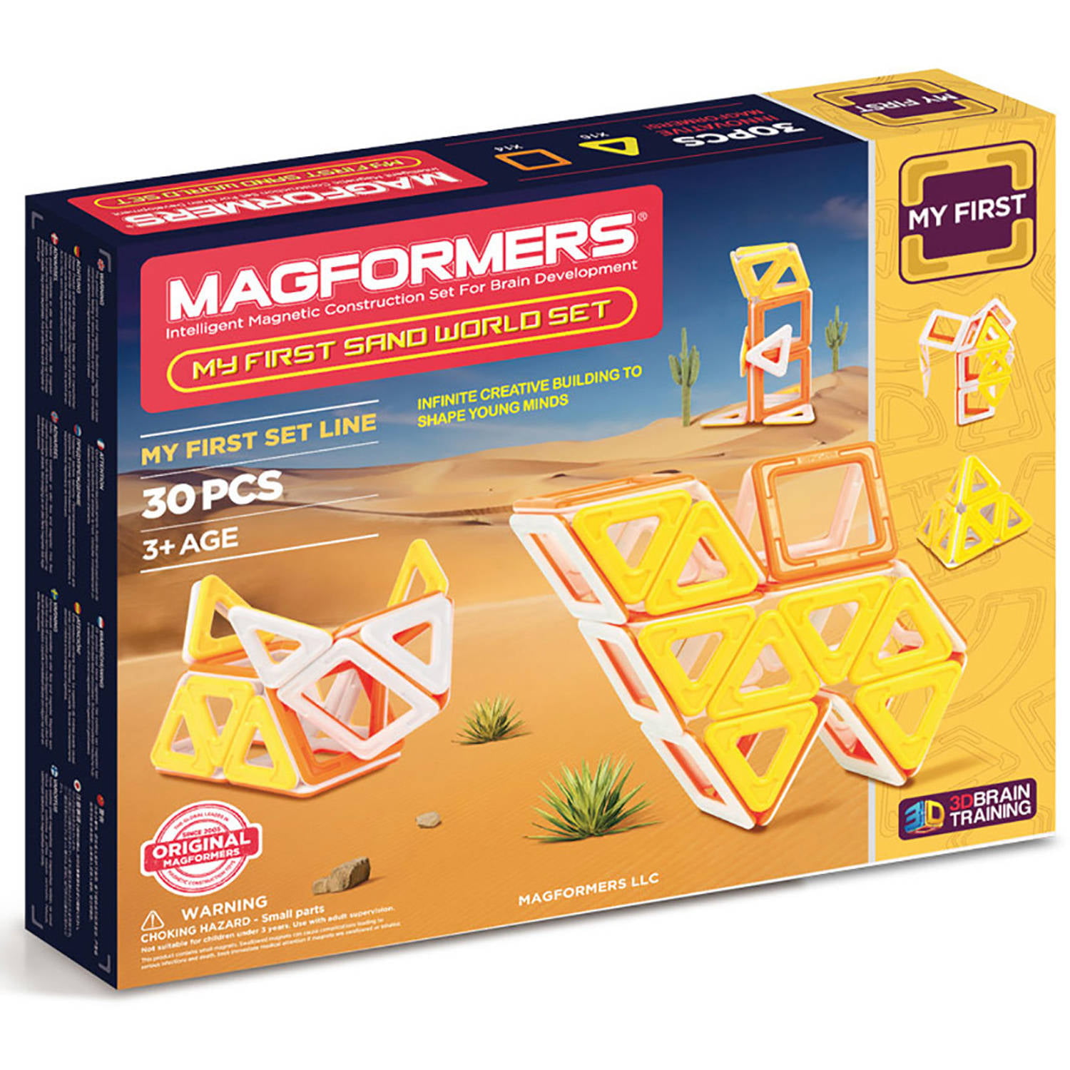 MAGFORMERS Magformers My First Sand World Set Magnetic Tile Toys 30 pcs Complete Yellow 