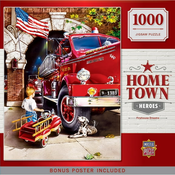 MasterPieces 1000 Piece Jigsaw Puzzle - Firehouse Dreams - 19.25"x26.75"