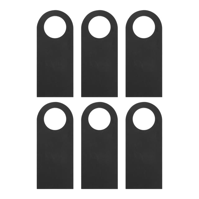 Colgador de letreros para puerta, minipizarra de madera reutilizable de doble cara respetuosa con el medio ambiente para dormitorio de hotel, 6 uds.