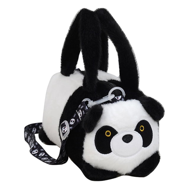 Bolso de hombro de peluche, novedoso bolso cruzado con forma de animal para ir de compras en vacaciones Panda