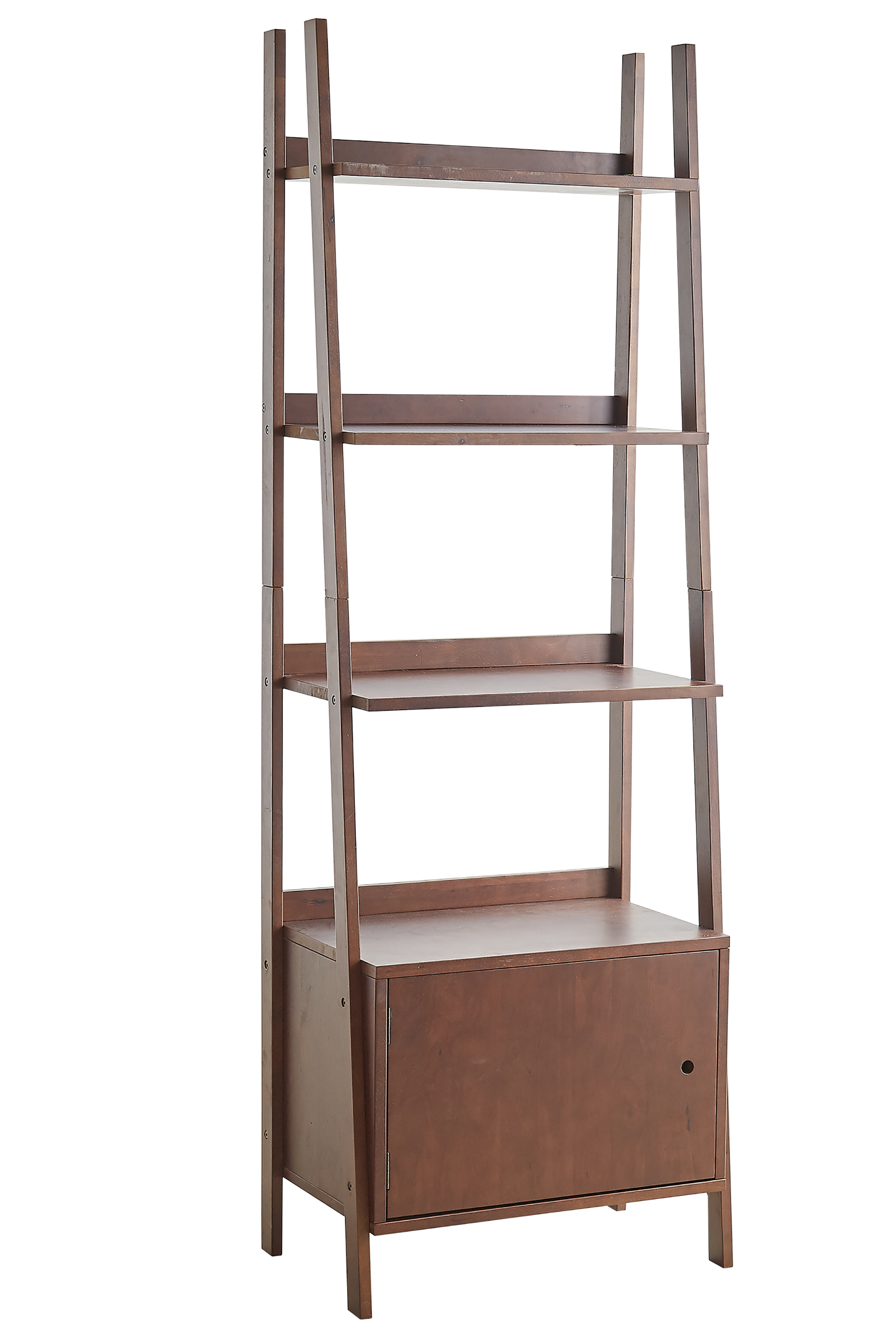 70.75" in 3 TIER STEPLADDER SHELVES ESPRESSO WOOD STORAGE