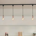 thumbnail image 4 of FSLiving Rose Gold E26 Socket with Switch Retro Classic Design H-Type Track Light 39.3 Inches Twisted Cord Pendant Lamp for Aisle Loft Farmhouse DIY,Customizable (No Bulb,No Ceiling Track) - 1 Light, 4 of 8