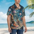 thumbnail image 2 of KLL Men's Hawaiian Shirt Short Sleeve Button Down Beach Shirts-Starry Sky Planet Lollipop, 2 of 5
