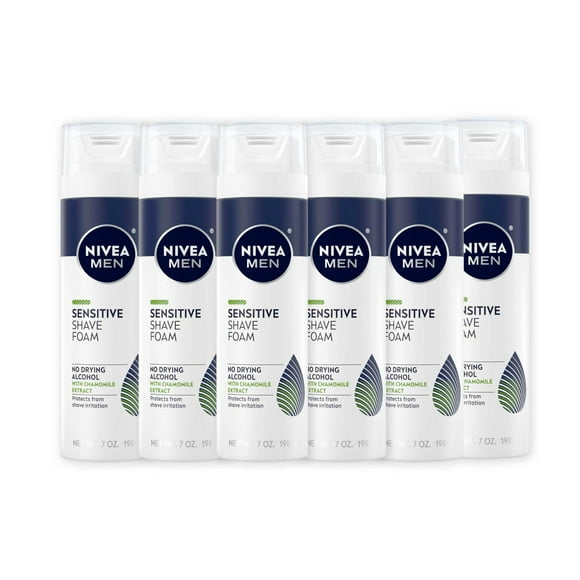 Espuma de afeitar Nivea Men Sensitive con vitamina E, 200 ml, sin alcohol