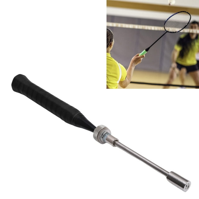 Badminton Trainer, Badminton Racket Swing Trainer, Stainless Steel Weight Block Rod with Sound Feedback for Swing Practice and Skill Development, Training, Fitness