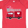 thumbnail image 3 of Inktastic Valentine's Day Red Firetruck with Pink Hearts Boys or Girls Baby Bodysuit, 3 of 4