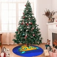 thumbnail image 5 of Lsque Geometry Dash Print Christmas Tree Skirt, Tree Skirt with Ties or Velcro, Perfect for Holiday Decorations, Halloween, and New Year-36", 5 of 7