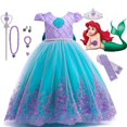 thumbnail image 1 of Disney Little Mermaid Ariel Princess Costume Kids Dress For Girls Cosplay Children Carnival Birthday Party Clothes Mermaid Dress3-4T(size 110) Gao Jinjia LED, 1 of 2