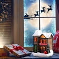 thumbnail image 4 of Pueblo De Nieve Led De Navidad Casa De Navidad Brillante Decoración De Cabaña De Cabaña De Resina Luminosa Para Decoración De Vacaciones Scienceny HA042480-04, 4 of 6