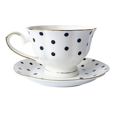 SEWOART Ceramic Coffee Cup Saucer Cafe And Restaurant Black 1 Set 5.3X5.3in