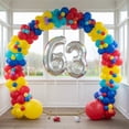 thumbnail image 3 of 40 Inch Silver Number 63 Foil Balloon – Jumbo Mylar Party Decoration for Birthday, Anniversary & Milestone Events, Helium or Air Fill, Self-Sealing, 3 of 8
