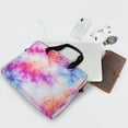 thumbnail image 5 of 16" Laptop Briefcase for Work Travel Laptop Shoulder Bag Carrying Handbag Laptop Case Pink and Blue Tie-dye Pattern, 5 of 8