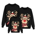 thumbnail image 5 of Fiaer Christmas Sweatshirts for Family Trendy Funny Reindeer Graphic Xmas Pullover Baggy Casual Crew Neck Warm Long Sleeve Holiday Tops Kid 140, 5 of 5