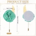 thumbnail image 2 of Uxcell 6 Pcs Ramilletes de Novio Pins de Rosa para Hombres Ceremonia de Boda Aniversario Prom Fiesta Formal, Verde Menta (4.7"x2"), 2 of 7