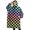Gradient Color Checkered, variant on Oversized Wearable Blanket Hoodie,Olive Green and White Checkerboard Pattern Sherpa Blanket Hoodie with Super Pockets,Super Warm Fuzzy Pullover for Women & Men