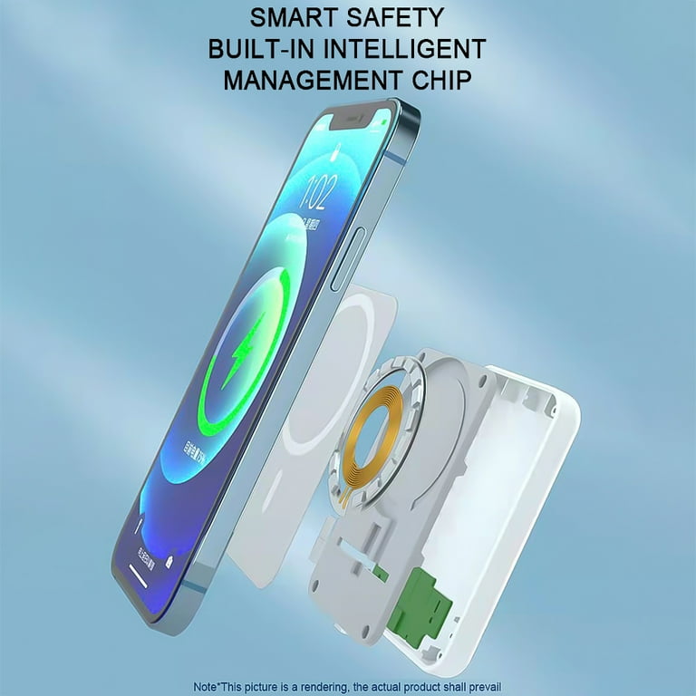 5000mAh 15W Fast Charge Magnetic Wireless Power Bank, Portable Wireless Charger Power Bank,Compatible with iPhone 14/13/12 Series