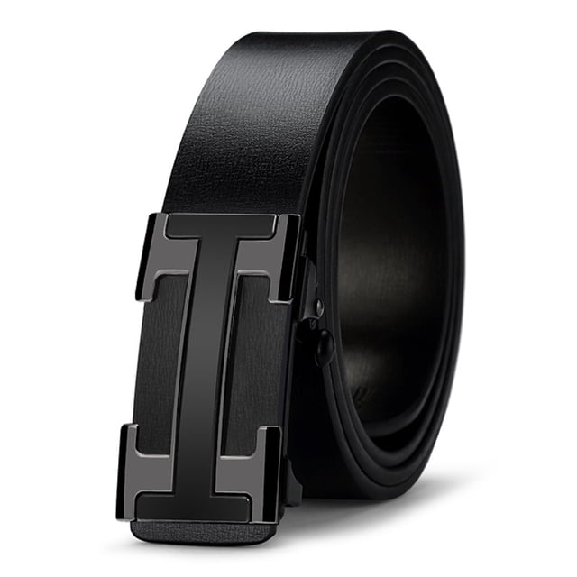 Cinturón de cuero de lujo ligero con hebilla automática para hombre, cinturón de vestir interior, informal, de negocios, combina con todo
