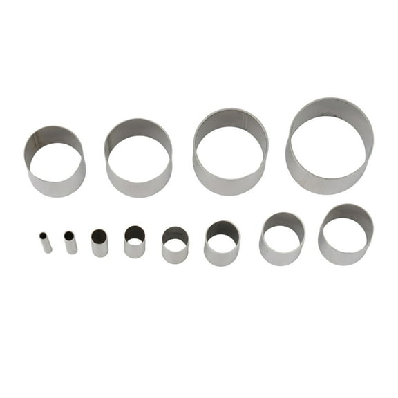 KDJ 12Pcs Hole Hollow Punch Cutter Set with Storage Case Stainless Steel Round