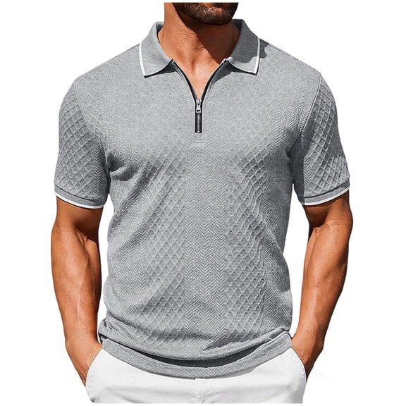 Zshosam Mens Polo Golf Shirts for Men Regular and Big and Tall Golf Polos Dry Fit Mens Polo Shirts Short Sleeve Size XXL,(Light Gray XXL)