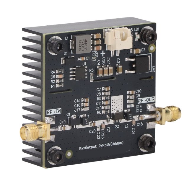 VHF UHF Amplifier, Versatile Usage RF Power Amplifier Board 0.5-800MHz Range Stable Power Maximum 40dB Gain for Short Wave Application