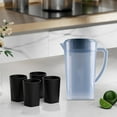 thumbnail image 6 of 0.8 Gal Clear Plastic Pitcher With Lid Large 9.84" Drink Container for Cold Drinks, Iced Tea, Lemonade, Milk, with Spout Filter & Scale, Gray, 6 of 6
