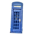 thumbnail image 4 of telefónica en miniatura a escala 1/64, coleccionable, puerta que se puede abrir, simulación de casa de muñecas, decoración retro, mini diorama. Azul, 4 of 8