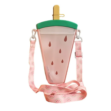 

Moocorvic Clearance Water Bottles with Straw Plastic Cups Tumbler With Lid And Straw Modern Water Jug for Women/Teen Girl/School Cute Water Bottles With Strap