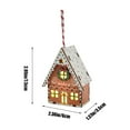 thumbnail image 3 of dajkiuy Christmas Wooden Ornaments, Light up Wood Hanging House Xmas Tree Pendant for Holiday Home Party Decoration, 3 of 6