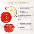 thumbnail image 3 of AILIBOO 13" Round 5 qt Cast Iron Casserole Dish,, 3 of 7