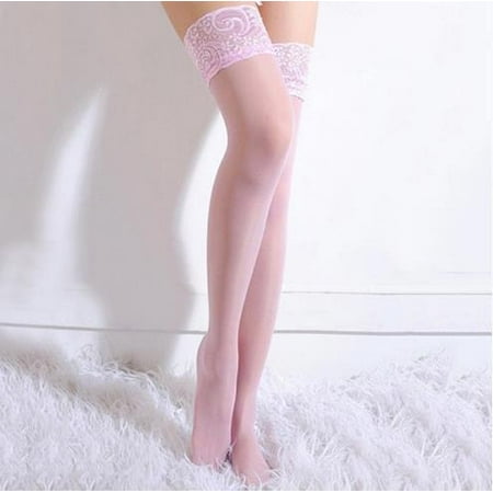 Generic Women s Sexy Lingerie Uniform Temptation Sexy Transparent Lace Lace Stockings Hold-Ups