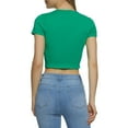 thumbnail image 2 of Womens Basic Crew Neck Cropped Tee, 2 of 2