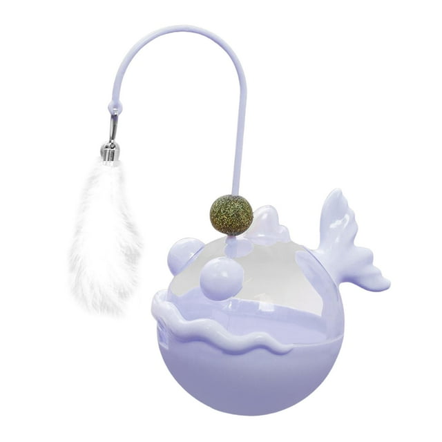 Juguete interactivo para gatos, juguete de ejercicio con vaso, dispensador de golosinas para gatos, de comida para gatos de interior, suministros para Violeta
